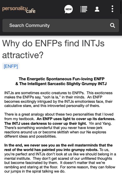 Intj In Love With Enfp, Enfp Boyfriend Intj Girlfriend, Enfp Male X Intj Female, Enfj And Intj Relationship, Enfp Intj Memes, Enfp Crush, Enfp In Love, Intj Enfp Relationship Fanart, Intj And Enfp Relationship