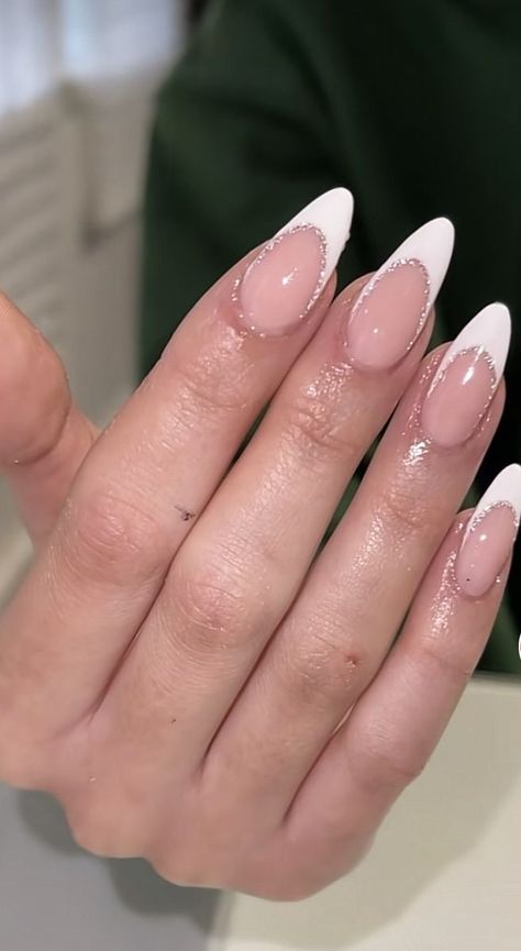 Formal Nails, French Tip Acrylic Nails, Classy Acrylic Nails, Classic Nails, Almond Acrylic Nails, Acrylic Nails Coffin Short, Square Acrylic Nails, Classy Nails, Nails Inspo