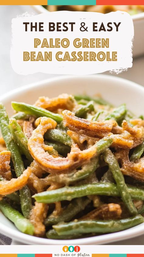 A fresh twist on green bean casserole! This Paleo and Vegan-friendly dish combines creamy parsnip puree with caramelized onions and mushrooms for a cozy, healthier side. Perfect for holiday dinners! Green Bean Casserole Paleo, Paleo Green Bean Casserole, Paleo Green Beans, Best Spaghetti Recipe, Caramelized Onions And Mushrooms, Thanksgiving Casserole, Vegan Green Bean Casserole, Parsnip Puree, Dessert Smoothie