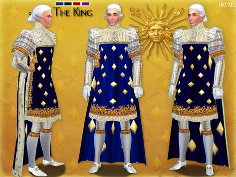 Royal Robes, Royalty Clothing, Royal Clothes, Cc Sims4, King Outfit, French Outfit, Sims 4 Downloads, Royal Dresses, Sims 4 Mods Clothes