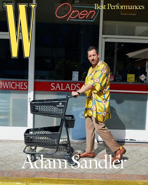 W Magazine on Instagram: “BEST PERFORMANCES | ADAM SANDLER “My character’s name is Howard, and I got a nice diamond necklace with a big ‘Howard’ on it,” says…” Tom Ford Boots, Kaitlyn Dever, Comedy Cartoon, Gucci Shirts, Door Decs, Juergen Teller, Laura Dern, Comedy Quotes, Rick Ross