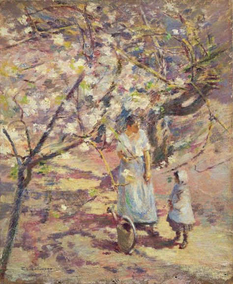 Marissa 🦢 on Instagram: “In the Orchard by Theodore Robinson #TheodoreRobinson #orchard #blossoms #oiloncanvas #art #artsy #artist #artwork #artlife #artistic…” Theodore Robinson, American Impressionism, Impressionist Landscape, Painting Landscape, Impressionist Art, Painting Reproductions, Whistler, Artist Artwork, American Artists