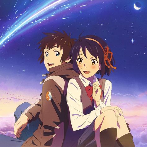 Mitsuha And Taki, Makoto Shinkai Movies, Your Name Anime, Your Name, Cool Anime Pictures, Hayao Miyazaki, Miyazaki, Anime Films, Cute Anime Couples