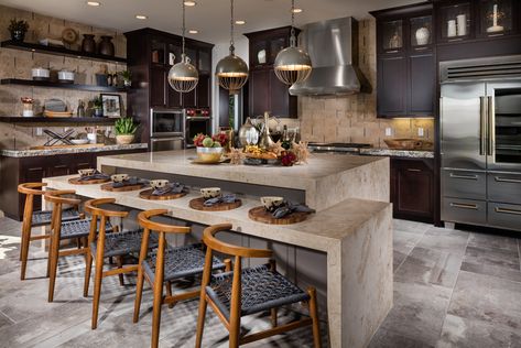 Multi Island Kitchen, Open Concept Kitchen Island, Big Open Kitchen With Island, Gourmet Kitchen Design Open Concept, Double Island Kitchen Open Concept, Toll Brothers Homes Interior Design, Luxury Kitchen Design Open Concept, Large Open Kitchen, Center Island Kitchen