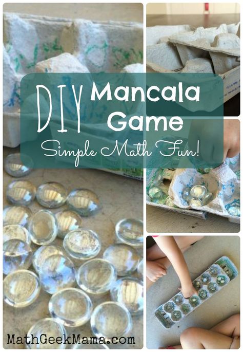 Mancala Board Diy, Learning Multiplication Facts, Mancala Board, Mancala Game, Learning Multiplication, Math Geek, Math Activities For Kids, Learning Activities For Kids, Homeschool Encouragement