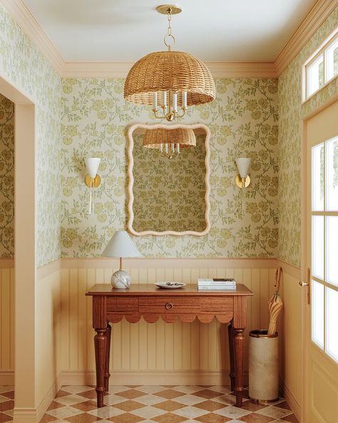 Arwen by Mitzi Natural Light House, Rattan Entryway, Preppy Interior, Whimsical Interior, Calcutta Gold Marble, Florida Interior Design, Grand Millennial, Rattan Pendant, Office Inspo