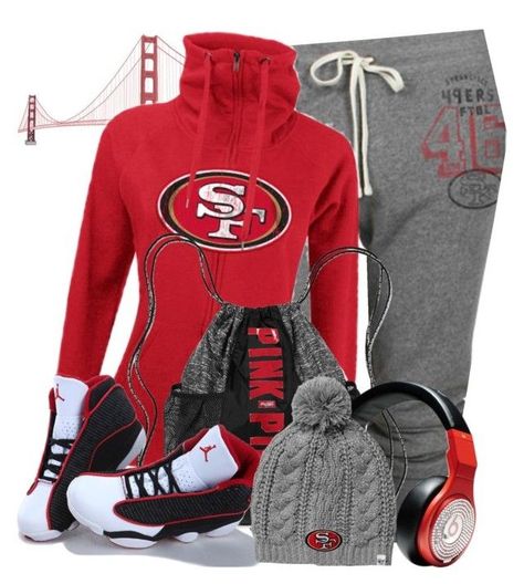 Niners Girl, 49ers Outfit, Forty Niners, 49ers Fans, 49ers Football, Sf 49ers, Food Clothes, Football Outfits, 47 Brand