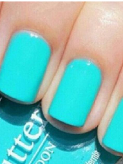 Coral blue nailpolish Coral Blue Nails, Teal Coral Nails, Coral And Light Blue Nails, Blue And Coral Nails, Coral And Teal Nails, Butter Nail Polish, Neon Blue Nails, Aqua Nails, Turquoise Nails