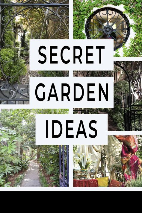 I love these secret garden design ideas. I have always wanted to do something like this in my backyard. Now I have some inspiration for my landscape! #fromhousetohome #secretgarden #gardening #gardenideas #outdoorlivingspace #patiosanddecks #gardenpaths How To Make A Secret Garden, Boho Yard, Secret Garden Ideas, Secret Garden Design, Garden Escape, Charleston Gardens, Boxwood Garden, Miniature Design, Relaxing Backyard