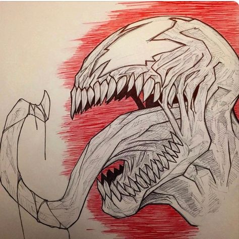 UKnitedComics on Instagram: “Carnage #FanAppreciationDay (🎨 By: @gottaget_schwifty) #Carnage #Venom #Symbiote #Marvel #marvelfanart #MarvelComics #MarvelUniverse #likes…” Carnage Drawing Sketch, Venom And Carnage Drawing, Carnage Drawing, Carnage Art, Venom Sketch, Venom Drawing, Carnage Venom, Carnage Symbiote, Werewolf Drawing