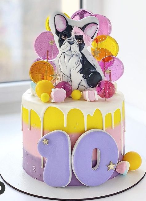 Dog Birthday Cake, Dog Cakes, Dog Birthday Party, Themed Birthday Cakes, Cookies For Kids, Theme Cake, Bear Cakes, Girl Cake, Girl Cakes