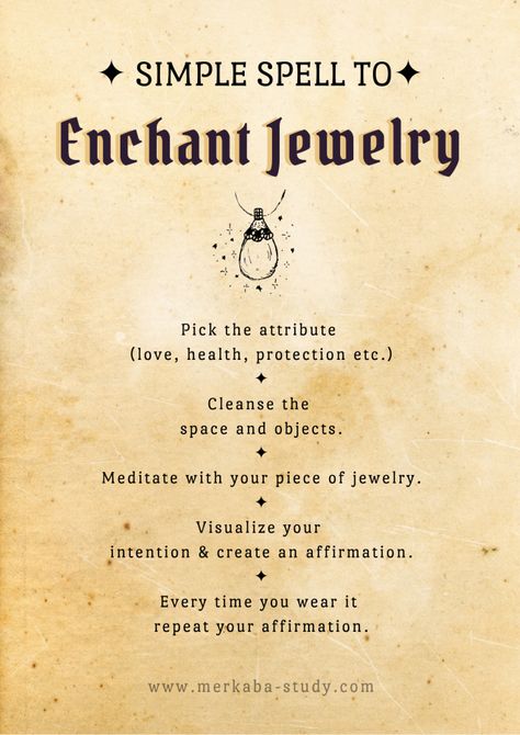 Enchant Jewelry, Witchy Space, Witchcraft Spells For Beginners, Spells For Beginners, Witch Rituals, Enchanted Jewelry, Witchcraft Books, Wiccan Magic, Witch Spirituality