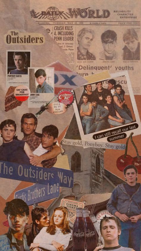 outsiders🙈 || #movie #outsiders #wallpaper Outsiders Wallpaper, Matt Dillon The Outsiders, Greaser Aesthetic, Musical Wallpaper, Outsiders Movie, The Outsiders Greasers, The Outsiders 1983, Movie Collage, Dramatic Music