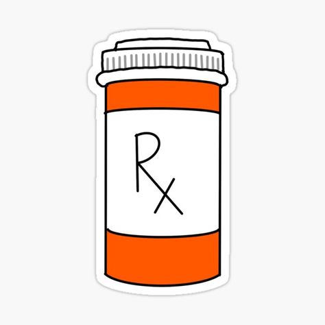 Pill Bottle Sticker, Prescription Bottle Drawing, Pill Bottle Tattoo Ideas, Pharmacy Tech Tattoo Ideas, Pharmacy Design Graphics, Pharmacy Drawing, Pill Bottle Tattoo, Pill Bottle Drawing, Pharmacy Clipart