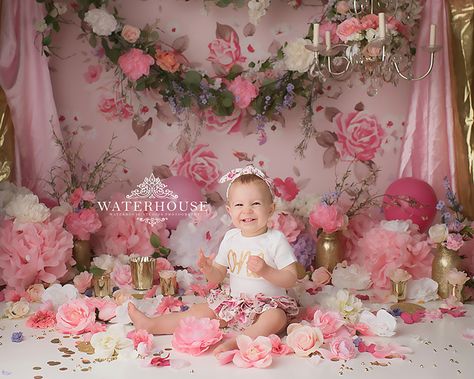 Floral Smash, Floral Cake Smash, Pink, Cream, Lilac, Cake Smash Inspiration, Girls Cake Smash, Kids Tea Party Ideas, 1st Birthday Photoshoot Ideas, Pink Floral Cake, Floral Cake Smash, Lilac Cake, Ocean Photoshoot, Baby Pictures Ideas, Backdrops Ideas, Cake Smash Inspiration