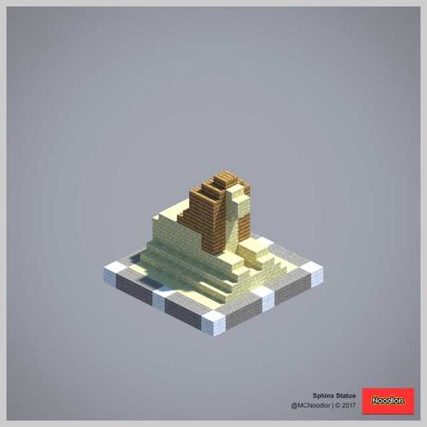 2017 Statue Collection (Redux) - Imgur Minecraft Sphinx Statue, Minecraft Ziggurat, Minecraft Pyramid, Sphinx Statue, Minecraft Desert, Minecraft Decor, Minecraft Statues, Minecraft Images, Minecraft Interior Design