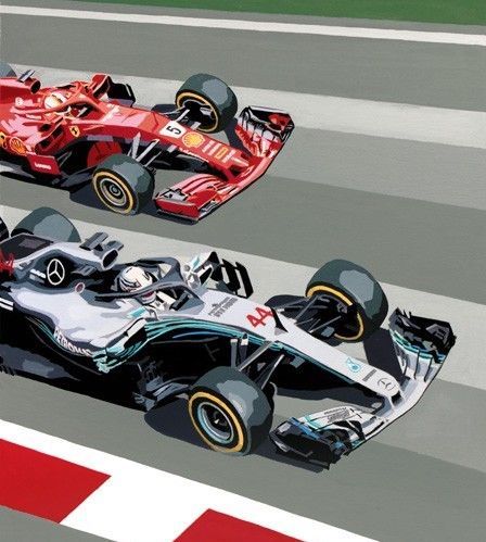 Mercedes And Ferrari F1, F1 Mercedes, Mercedes F1, Racing Art, Ferrari F1, Red Bull, Open Wheel Racing, Ferrari, Ford