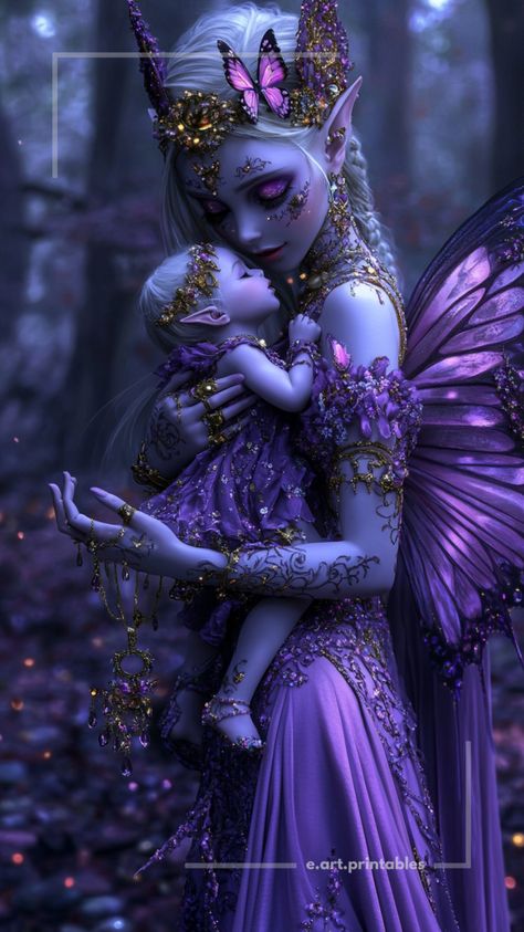 This piece of fantasy art from the Enchanted Forest Series shows a mythical mother holding her baby. @eartprintables Fantasy Art, Enchanted Forest, Mythical Creatures, Female Fantasy Characters, Magical Mothers, Fairytale Art, Fantasy Illustration, Mystical Mothers with Babies, Digital Fantasy Art #FantasyArt, #EnchantedForest, #MythicalCreatures, #FantasyIllustration, #MagicalMothers, #MagicalBabies, #FairytaleArt, #MysticalCreatures, #FantasyWorld, #DigitalArt, #FantasyMothers Enchanted Forest Book, Fantasy Witch, The Enchanted Forest, Abstract Graphic Design, Fairy Pictures, Fairy Artwork, Cute Fantasy Creatures, Art Fantasy, Fairytale Art