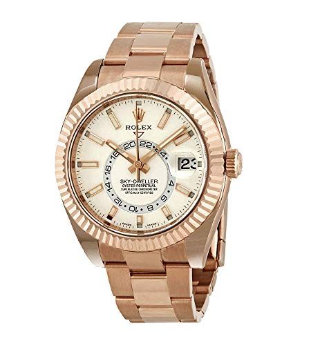 Rolex Sky-Dweller White Dial Automatic Men's 18kt Everrose Gold Oyster Watch 326935WSO Rolex Prices, Certina Watches, Used Rolex, Buy Rolex, Sky Dweller, Gold Rolex, Rolex Men, Rolex Models, Vintage Rolex