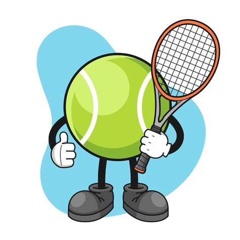 Thumbs Up Pose, Sports Day Decoration, Cartoon Pose, Tennis Drawing, Ball Cartoon, Tennis Birthday, Tennis Art, Funny Sheep, الفن الرقمي