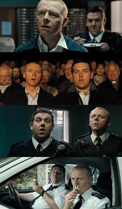 Hot Fuzz (2007) Cornetto Trilogy, Nick Frost, Hot Fuzz, Edgar Wright, London Police, Model City, Simon Pegg, Pedal Car, Karl Urban