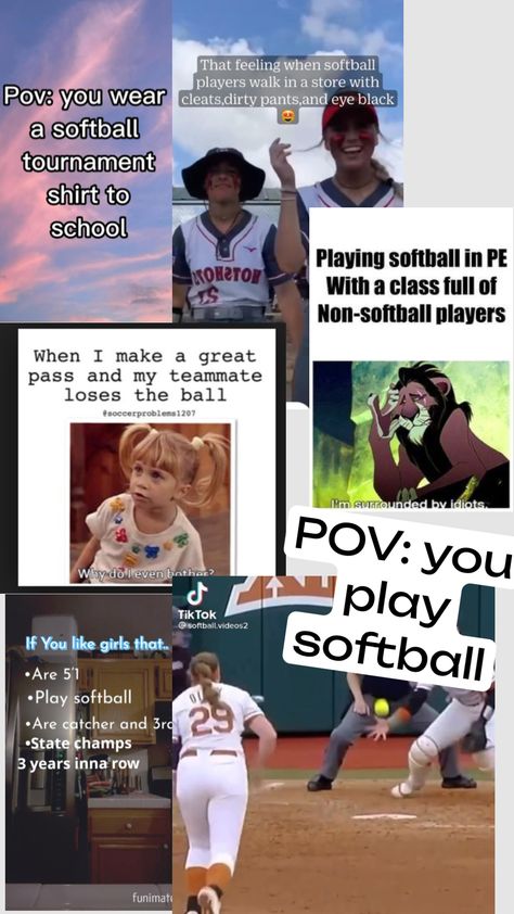 Softball Walk Up Songs, Walk Up Songs, Pov You Play Softball, Softball Plays, Softball Relatable, Clemson Softball, Slowpitch Softball, Travel Softball Memes, Softball Mom Memes Funny