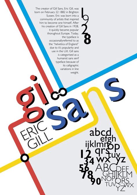 Gill Sans | Type Poster by shafuholic Typography Brochure, Manifesto Poster, Typeface Poster, Gill Sans, Basic Aesthetic, Typography Book, Typo Poster, Type Poster, History Posters