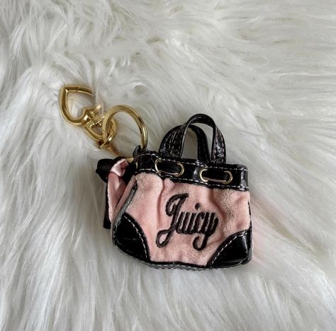 Mcbling Keychain, Juicy Couture Keychain, Mini Bag Keychain, Y2k Keychain, Y2k Purse, Y2k Handbag, Decoupage Jewelry Box, Cute Clothing Stores, Fashion Drawing Dresses