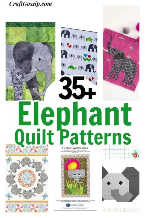 Elephant Paper Piecing, Elephant Quilt Block, Elephant Pumpkin, Giraffe Baby Quilt, Symbols Of Wisdom, Elephant Quilts Pattern, Elephant Quilt, Art Literature, Elephant Applique