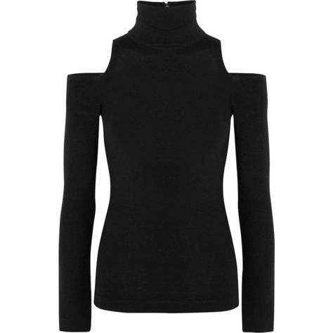 Donna Karan New York Cutout cashmere-blend turtleneck sweater (1,390 CAD) ❤ liked on Polyvore featuring tops, sweaters, shirts, black, cutout top, black turtleneck sweater, donna karan sweaters, turtleneck sweater and turtleneck tops Shoulderless Turtleneck, Black Turtleneck Shirt, Polyvore Tops, Sweater Cutout, Cut Out Sweater, Cutout Shirts, Turtle Neck Shirt, Black Turtle Neck, Sweaters Black