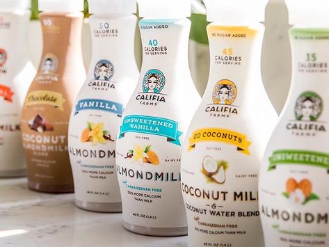 Dairy Substitutes, Menu Starbucks, Milk Substitute, Dairy Snacks, Califia Farms, Green Monday, Milk Brands, Drinks Packaging Design, Yogurt Drinks