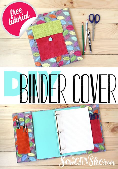 DIY Padded Binder Cover {free tutorial} Binder Cover Sewing Pattern, Sewing Book Covers Free Pattern, Diy Binder Cover Ideas, Diy Binder Cover, Binder Covers Diy, Binder Covers Free, Crafty Staci, Diy Binder, Sewing Darts