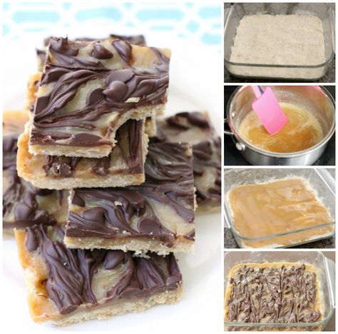 Chocolate Caramel Bars, Bars Dessert, Caramel Treats, Diy Easy Recipes, Caramel Desserts, Caramel Bars, Brownie Desserts, Recipes Chocolate, Quick Easy Desserts