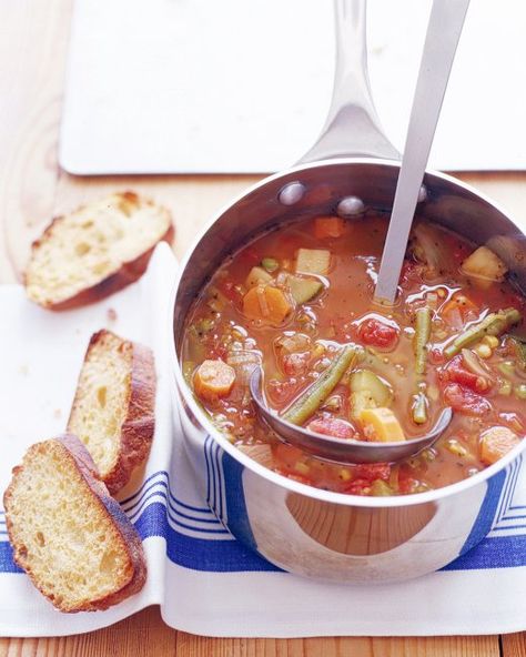 Everyday Vegetable Soup Recipe...soup is my guilty pleasure, my comfort food... Vegetable Soup Recipe, Martha Stewart Recipes, Vegetable Soup Recipes, Soup And Stew, Winter Soups, Bowl Of Soup, Soup And Sandwich, Vegetable Soup, Edamame