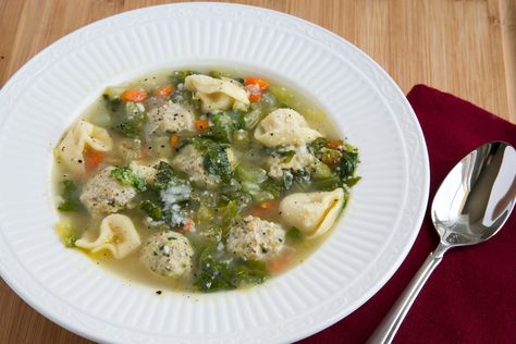 A delicious soup perfect for any occasion my Italian Wedding Soup with Tortellini is a great addition to any table. Just don't forget the crusty bread! Soup With Tortellini, Italian Wedding Soup Recipe, Restaurant Style Recipes, Tortellini Recipes, Wedding Soup, Small Pasta, Delicious Soup Recipes, Easy Soup Recipes, Easy Soups