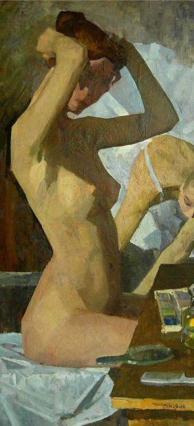 Konstatin Matveevich Lomykin (1924-1994), Russian Schoo : Lot 110 Arte Inspo, Ethereal Art, Mirror Art, Anatomy Art, 영감을 주는 캐릭터, Cool Paintings, Art Photo, Surreal Art, Art Reference Photos