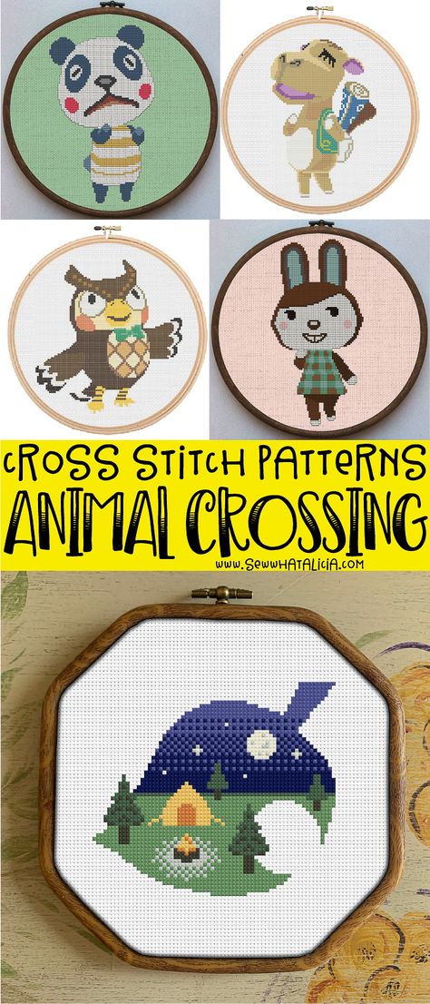 Animal Crossing is totally the cool thing right now. Kids and adults alike are spending tons of time with this game. Head over for a huge list of awesome animal crossing cross stitch patterns! Free Pokemon Cross Stitch Patterns, Animal Crossing Cross Stitch Pattern Free, How To Make Cross Stitch Patterns, Acnh Embroidery, Counted Cross Stitch Patterns Free Printable, Animal Crossing Crochet Patterns Free, Halloween Cross Stitch Patterns Free, How To Cross Stitch, Animal Crossing Crafts