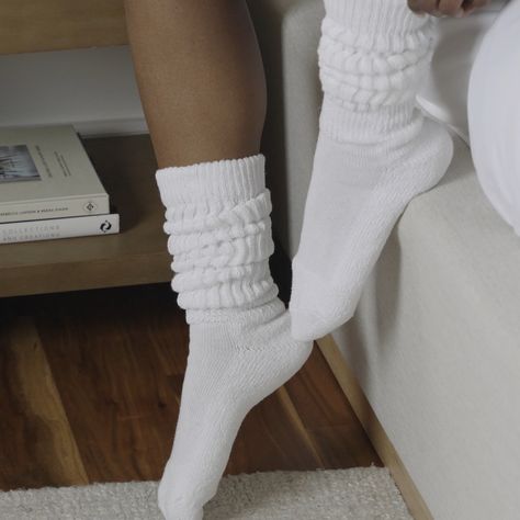 🤍 🤍🤍 #cozycomfort #slouchsocks #comfystyle Ruffle Socks Outfit, Slouch Socks Outfit, Growing Up British, Loose Socks, Socks Aesthetic, 2024 Wishlist, Ruffled Socks, Slouch Socks, Cozy Fall Outfits