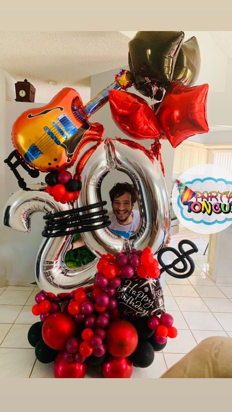 Balloon Bouquet For Men, Music Balloons, Balloon Stack, 21 Balloons, Music Party Decorations, Balloon Bouquet Delivery, Man Bouquet, Balloons Bouquet, Balloon Display