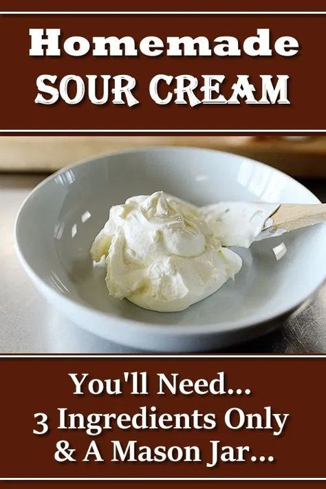 Sour Cream Recipe, Make Sour Cream, Cheese Recipes Homemade, Cheese Making Recipes, Homemade Sour Cream, Cooking Substitutions, Homemade Pantry, Sour Cream Recipes, Buttermilk Recipes