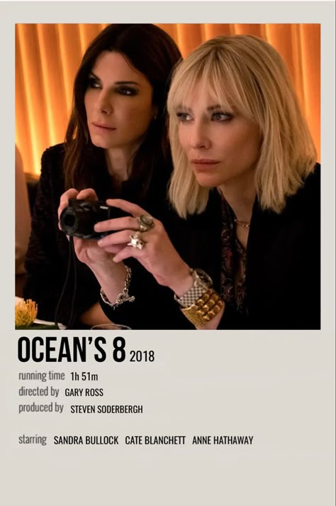 Oceans 8 Polaroid Poster, Oceans Eight Poster, Oceans 8 Movie Poster, Oceans 8 Poster, Oceans 8 Wallpaper, Polaroid Movies, Ocean 8 Movie, Polaroid Movie Poster, Film Polaroid