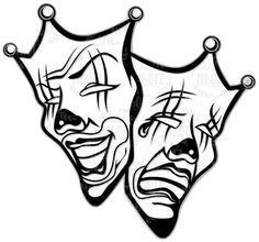 Clown Stencil, Easy Tattoos To Draw, Prison Drawings, Smile Now Cry Later, Theater Mask, Laugh Now Cry Later, Petit Tattoo, Evil Clown, Cholo Art