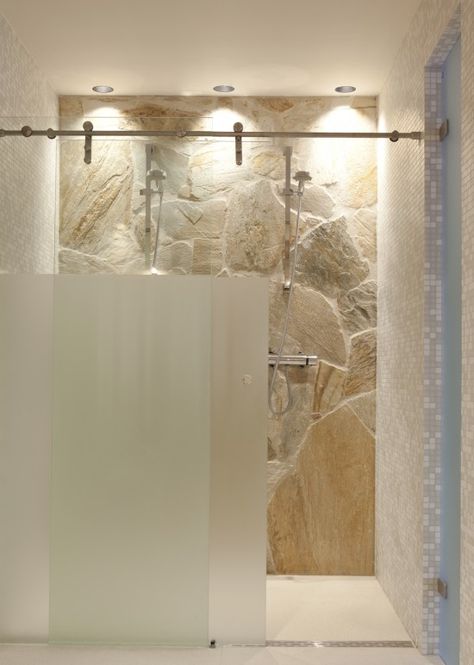 Plain Room, Bathroom Concepts, Glass Shower Door, Grey Interior Design, Stone Shower, Interior Bathroom, Master Ensuite, Master Bath Remodel, Ensuite Bathroom