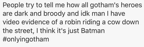 Only In Gotham Tumblr, Only In Gotham, Batfamily Funny, Gotham Villains, Superhero Memes, Univers Dc, Batman Funny, Im Batman, Batman Universe