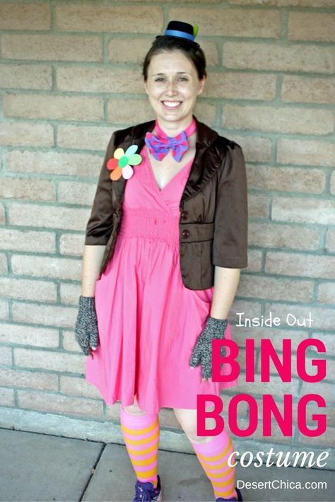 DIY Bing Bong costume from Inside Out Bing Bong Costume, Incredibles Costume Diy, Inside Out Bing Bong, Sew Costume, Pixar Costume, Inside Out Costume, Disney Costumes Diy, Halloween Tips, Mickey Mouse Costume