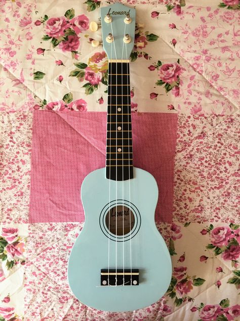 Blue Ukulele, Ukulele Aesthetic, Music Is My Escape, Cd Cases, Willy Wonka, Music Aesthetic, Ukelele, Self Improvement Tips, Ukulele