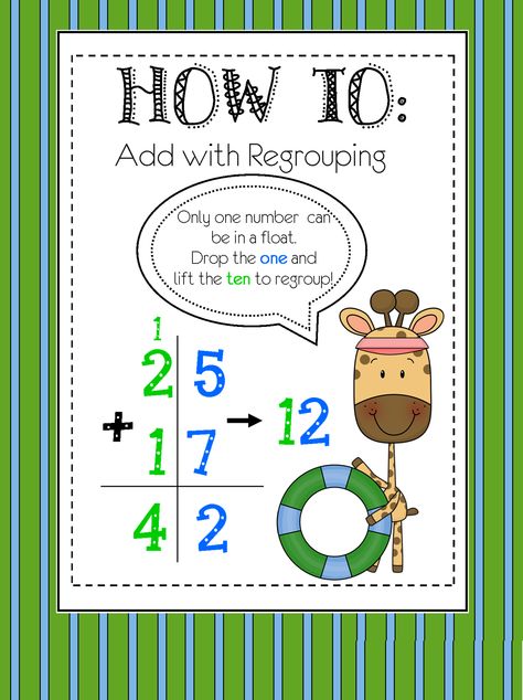 2 Digit Addition (with Regrouping) Addition With Regrouping Worksheets, Heart Math, Addition With Regrouping, Concept Maps, Teaching Math Elementary, Subtraction With Regrouping, Teaching Addition, Teaching Multiplication, Maths Ideas