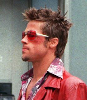 Love the glasses. Tyler Durden, Brad Pitt, A Man, Sunglasses, Red, Hair