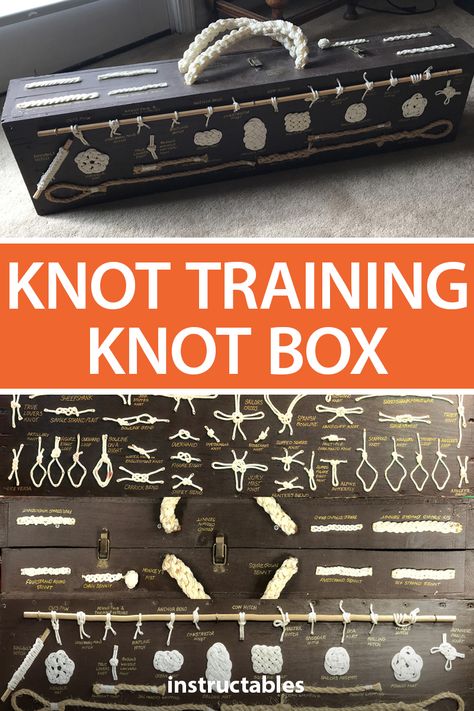 Knot Tying Practice Board, Knot Tying Station, Knot Board, Scout Knots, Knot Tying, Paracord Knots, The Family Handyman, Sailor Knots, Knots Diy