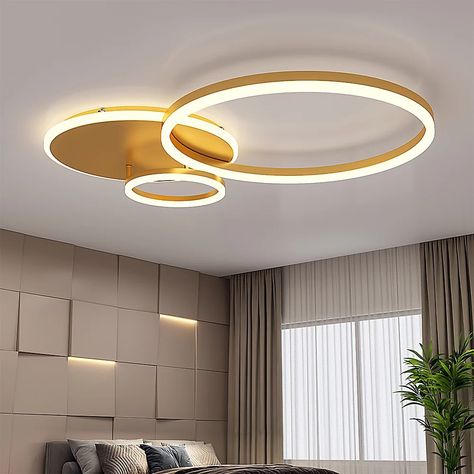 Improve Style, Family Room Lighting, Brass Ceiling Light, Multi Ring, Flush Light, Light Fixtures Flush Mount, Post Modern, Modern Ceiling Light, Flush Ceiling Lights